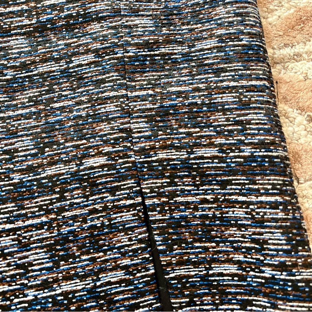 Halogen Tweed Midi Blue and Black Pencil Skirt Size 8 NWT - Picture 5 of 7